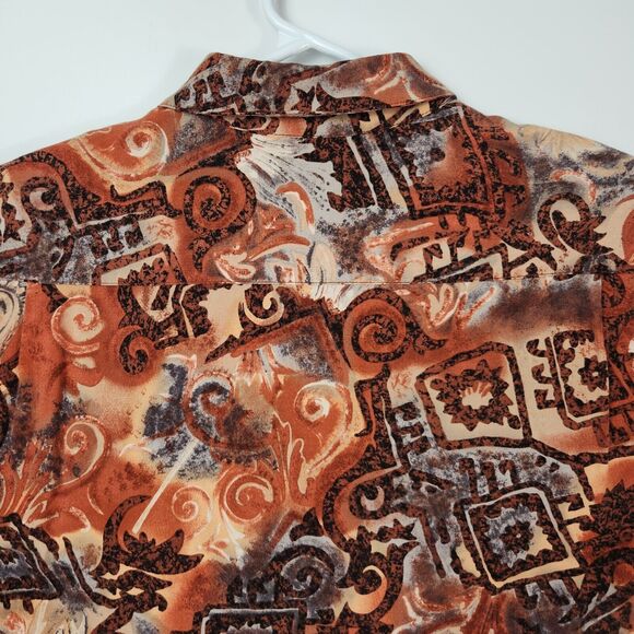 VTG Guess Shirt Mens S Georges Marciano Luxury All Over Print Button Down Resort - Picture 11 of 16